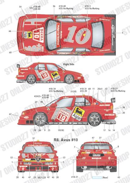1/24 155 V6 T1 #10/#33 DTM 1994 conversion kit <br>for TAMIYA<br>STUDIO27 ��Conversion Kit��