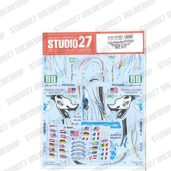 1/24 911 RSR "Flying Lizard" #80 LM 2011<br>STUDIO27 Original Decals