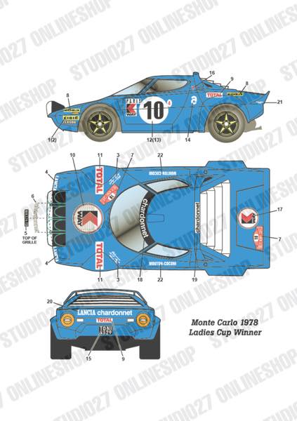 darda power Lancia Stratos バンクセット ARENA K168 Lancia Stratos Turbo ALITALIA Giro de Italia 1975