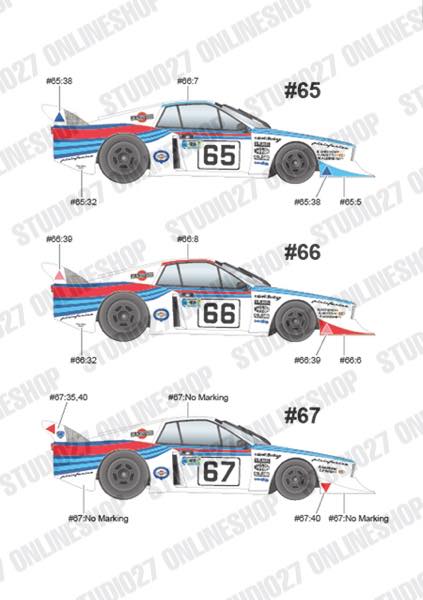 1/24 Beta Montecarlo Turbo #65/#66/#67 LM 1981<br>for Heller<br>STUDIO27 ��Original Decals��