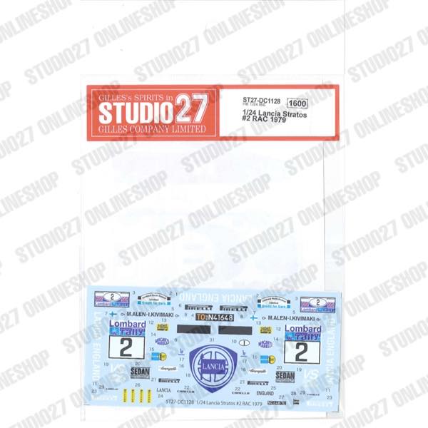 1/24 Lancia Stratos #2 RAC 1979<br>for HASEGAWA<br>STUDIO27 ��Original Decals��