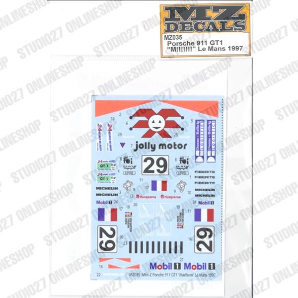 911 GT1 "Marlboro" Le Mans 1997 <br>for Mini-Z <br>MZ DECALSOriginal decal