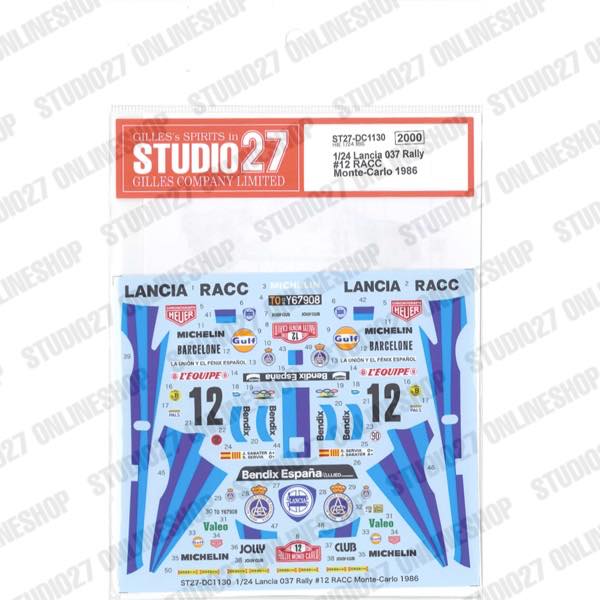 1/24 Lancia 037 Rally #12 RACC Monte-Carlo 1986<br>for HASEGAWA<br>STUDIO27 ��Original Decals��