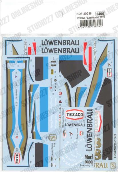 1/20 M26 "Lowenbrau" 1978 - Spare Decal<br>for FK20336<br>STUDIO27 ��Spare Decal��