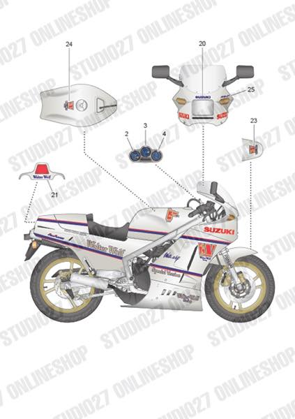 1/12 RG400�� "Walter Wolf"  Late Ver.<br>for Hasegawa<br>STUDIO27 ��Original Decals��