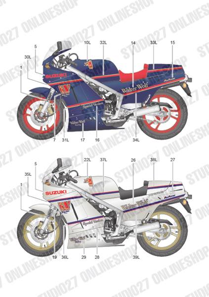 1/12 RG400�� "Walter Wolf"  Late Ver.<br>for Hasegawa<br>STUDIO27 ��Original Decals��