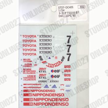 1/24 TS010 SWC/JSPC 1992 J.Villeneuve/E.Irvine/T.Kristensen<br>STUDIO27 Original Decals