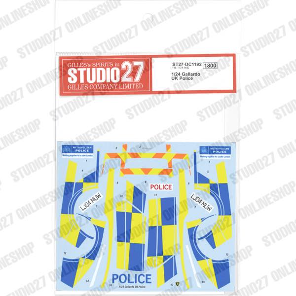 1/24 Gallardo UK Police<br>for Fujimi<br>STUDIO27 ��Original Decals��