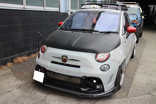 フィアット アバルト500 ワンオフサイド出しマフラー 【型式