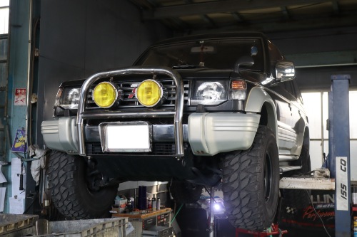 ミツビシ パジェロロング ワンオフマフラー【型式：V46WG