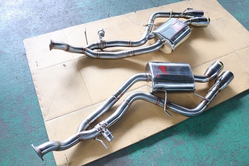 シボレーカマロ5代目　バルブ付きワンオフマフラーリアピース シボレー カマロSS ワンオフマフラー製作（フルストレート