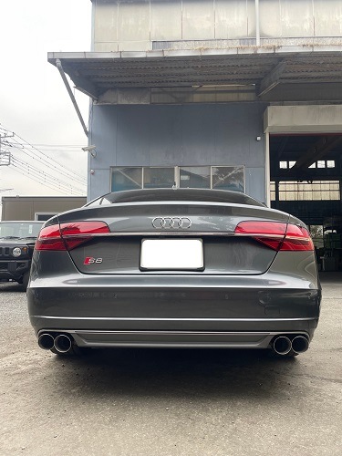 アウディ S8 ワンオフマフラー 【型式：4H】 | ワンオフ製作事例 