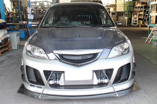 マツダ デミオ 社外マフラー修理加工【型式：－】 | ワンオフ製作事例