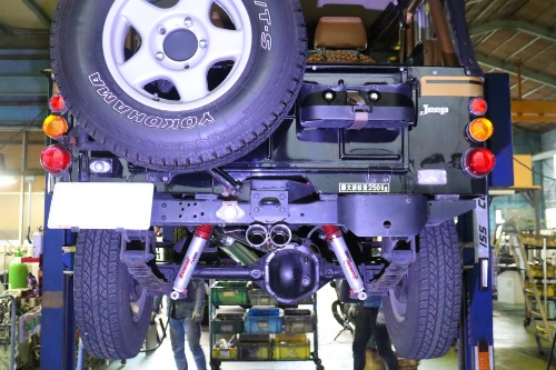 三菱 ジープ ワンオフマフラー 【型式：J59】 | ワンオフ製作事例