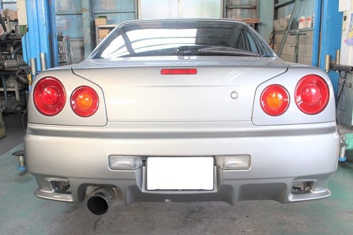 スカイラインクーペ　ワンオフマフラー ニッサン スカイライン 社外マフラー加工取付 【型式：GF－ER34