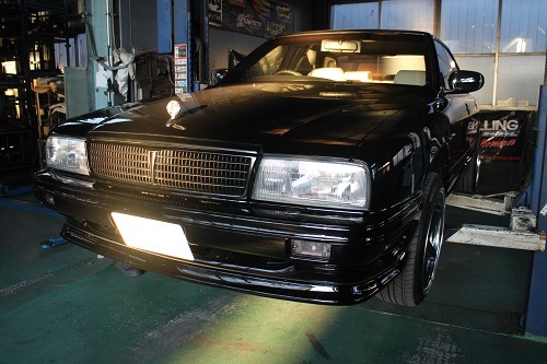 Y33シーマ4.1用マフラー希少 マリアンデール オーバルデュアルマフラー【シーマ Y32/Y33 ターボ