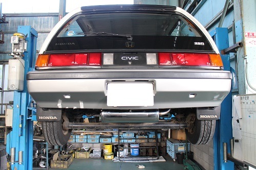 ぺ*ぺ様 ワンダーシビック　ワンオフマフラー　E-AT シビック　USDM JD ホンダ ワンダーシビック ワンオフマフラー 【型式：E－AH