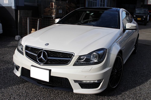 ぱぶかんばー メルセデスベンツ C63 AMG 中間ストレート加工 【型式：CBA