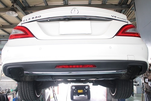 ベンツ CLS550 ワンオフ マフラー 【型式：CBA－218373