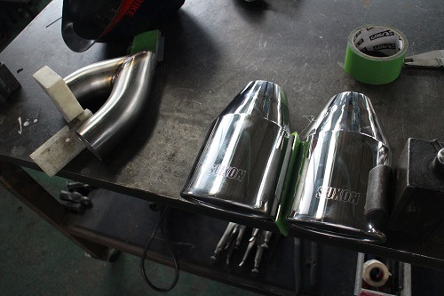 デリカd5 純正金属製マフラー フランジ付き