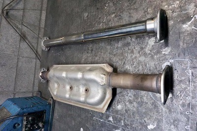 インプレッサg4 gj用　ワンオフマフラー インプレッサ G4 GJ7 FB20 マフラーフランジ製作です！｜車の