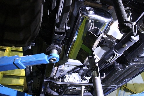 jkラングラー用プラグレスデュアルマフラーのダウンテールモデル！ jk