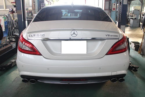 ベンツ CLS W218 ワンオフ マフラー 【型式：RBA