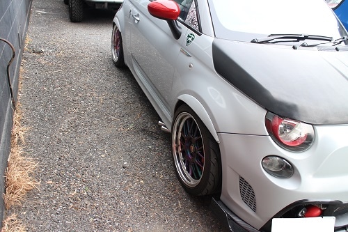 フィアット アバルト500 ワンオフサイド出しマフラー 【型式