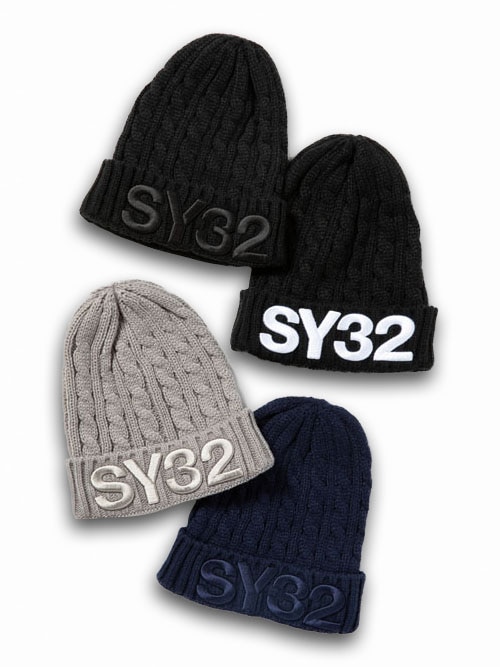 3D LOGO CABLE KNIT CAP