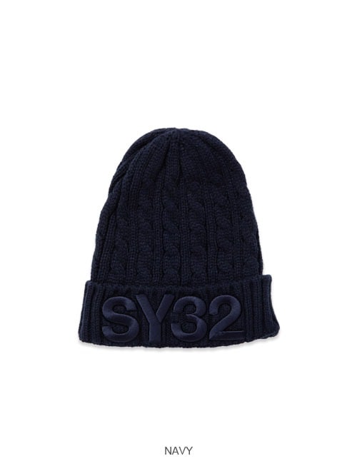 3D LOGO CABLE KNIT CAP