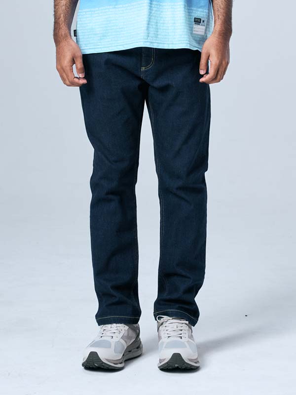 TAPERED DENIM PANTS