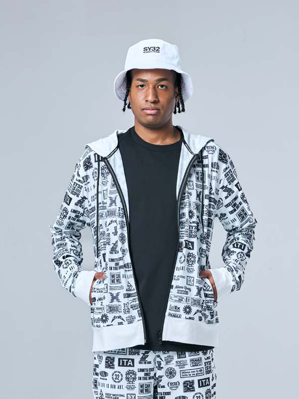 RASH GUARD GRAPHIC ZIP HOODIE