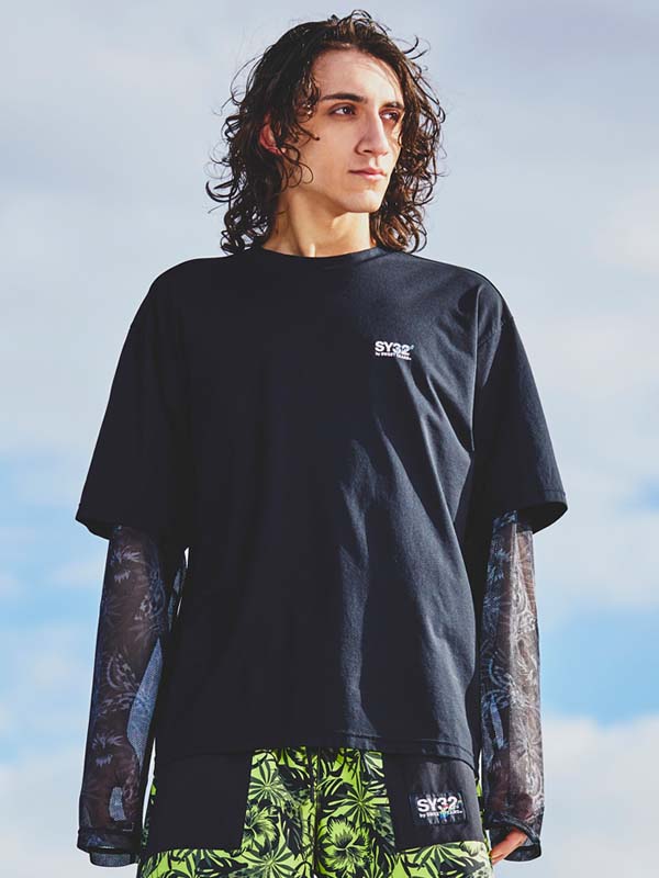 MESH LAYERED LOOSE FIT T-SHIRT