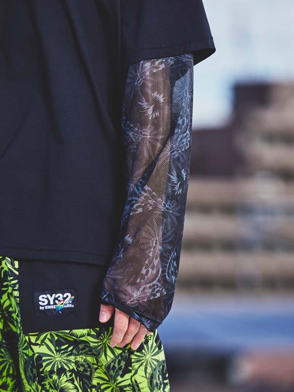 国内発送【SY32 】MESH LAYERED LOOSE FIT T-SHIRT MESH LAYERED LOOSE FIT T-SHIRT | BANNER,NEW ARRIVAL | 【公式