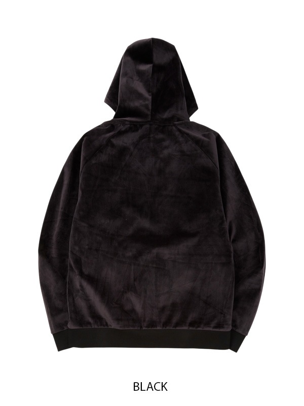 VELOUR 3 LAYER ZIP HOODIE