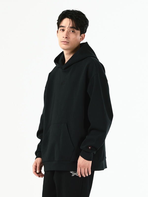 EMBROIDERY LOGO WIDE SILHOUETTE HOODIE