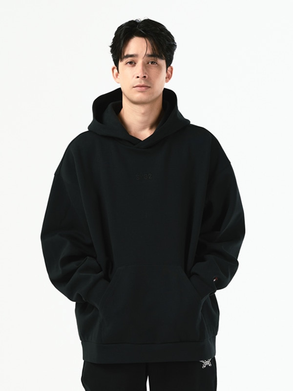 EMBROIDERY LOGO WIDE SILHOUETTE HOODIE