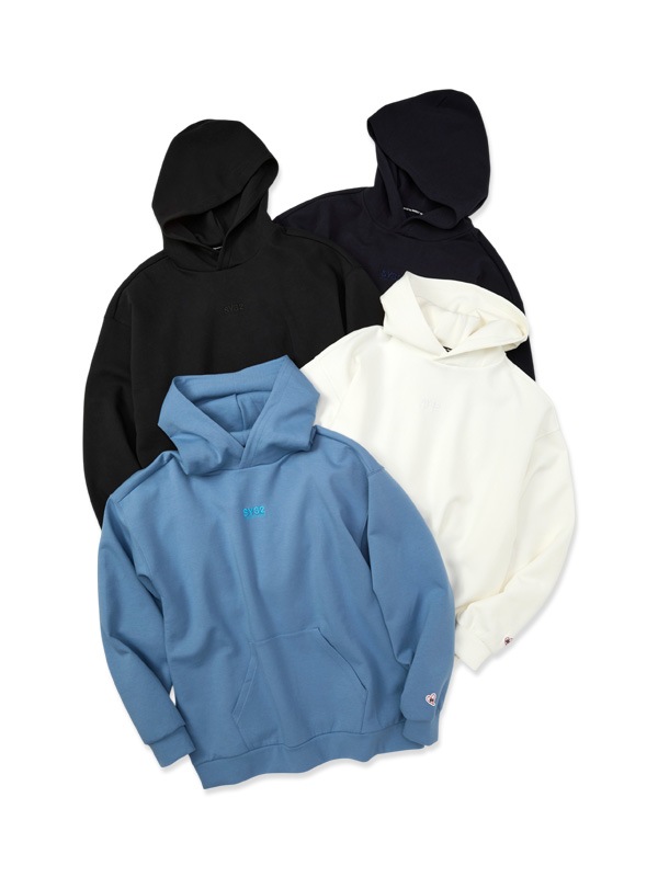 EMBROIDERY LOGO WIDE SILHOUETTE HOODIE