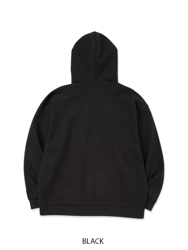 EMBROIDERY LOGO WIDE SILHOUETTE HOODIE