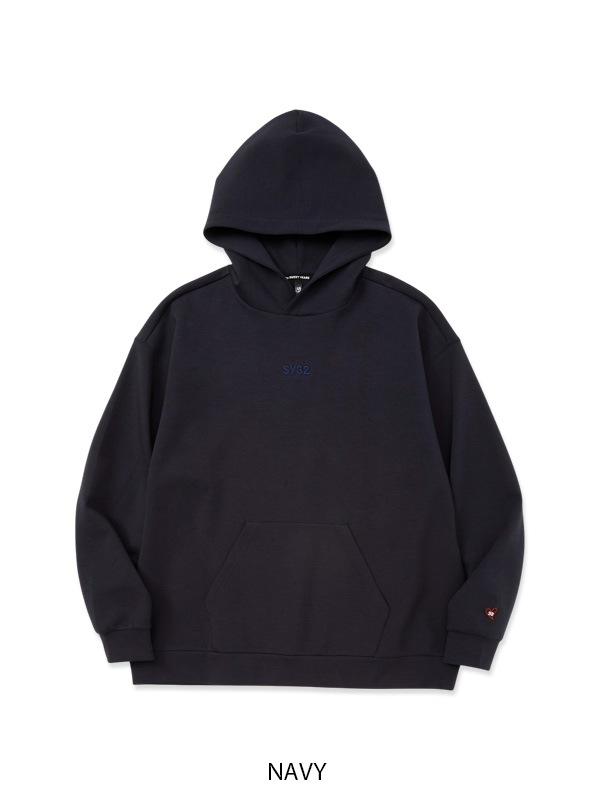 EMBROIDERY LOGO WIDE SILHOUETTE HOODIE
