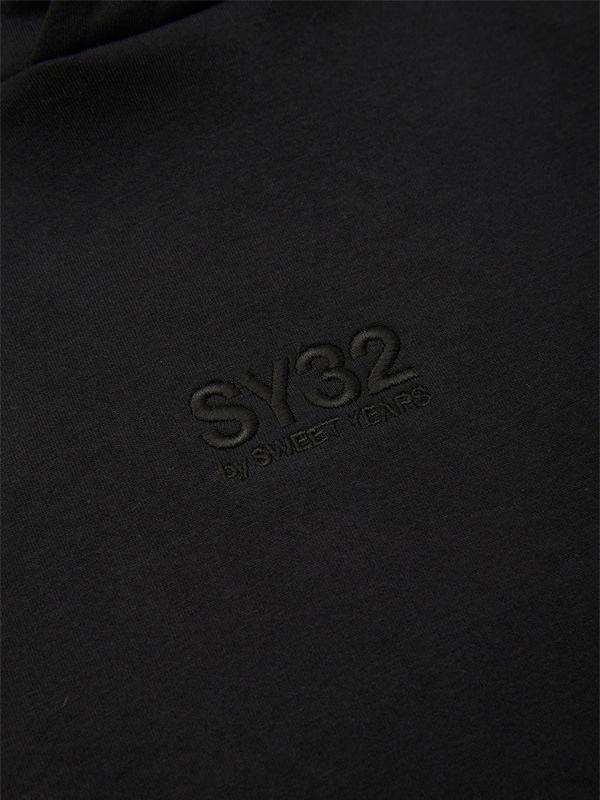 EMBROIDERY LOGO WIDE SILHOUETTE HOODIE