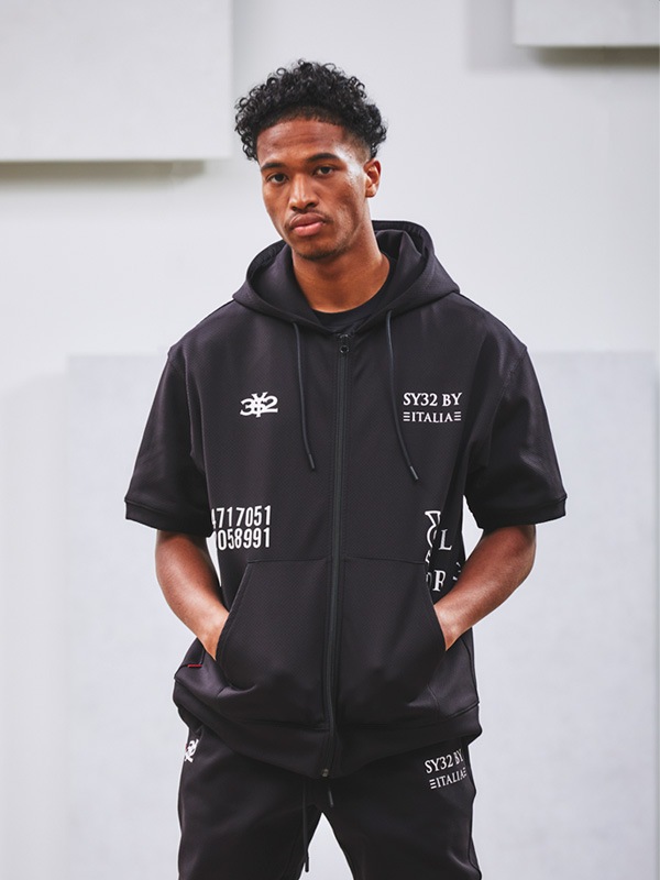 SPIRAL KNIT ZIP HOODIE TEE