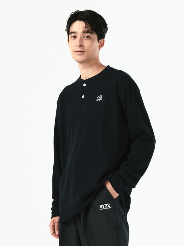 HENRY NECK WAFFLE L/S TEE