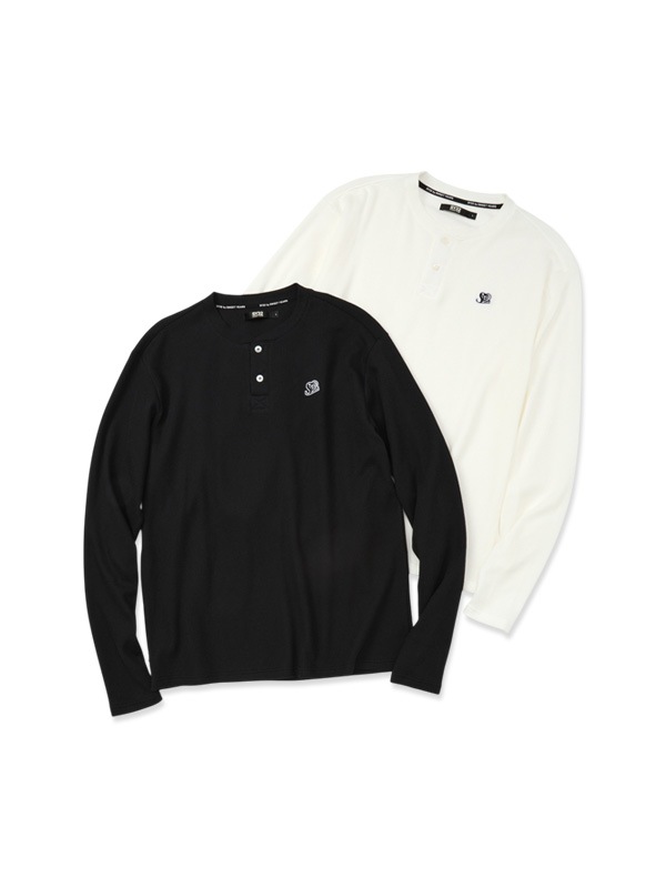 HENRY NECK WAFFLE L/S TEE