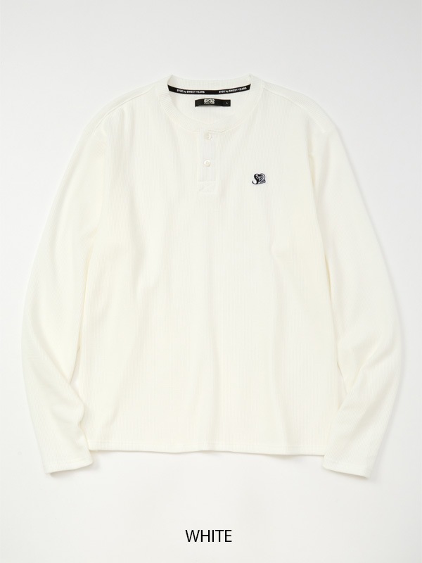 HENRY NECK WAFFLE L/S TEE