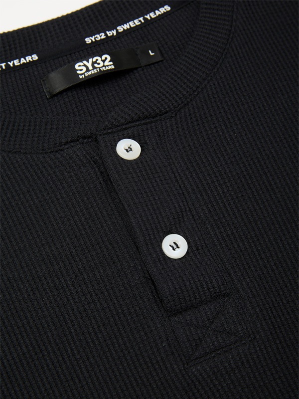 HENRY NECK WAFFLE L/S TEE