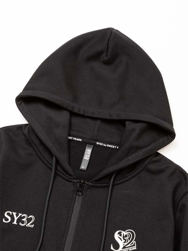 SERIF LOGO ZIP HOODIE