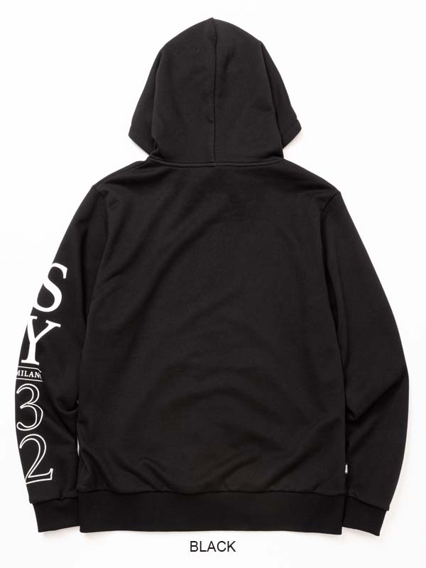 SERIF LOGO ZIP HOODIE