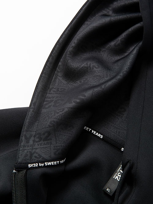 DOUBLE KNIT EMBOSS LOGO ZIP HOODIE
