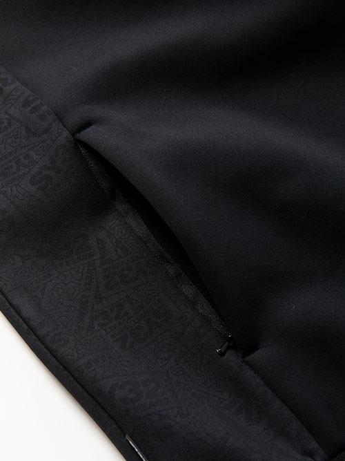 DOUBLE KNIT EMBOSS LOGO ZIP HOODIE